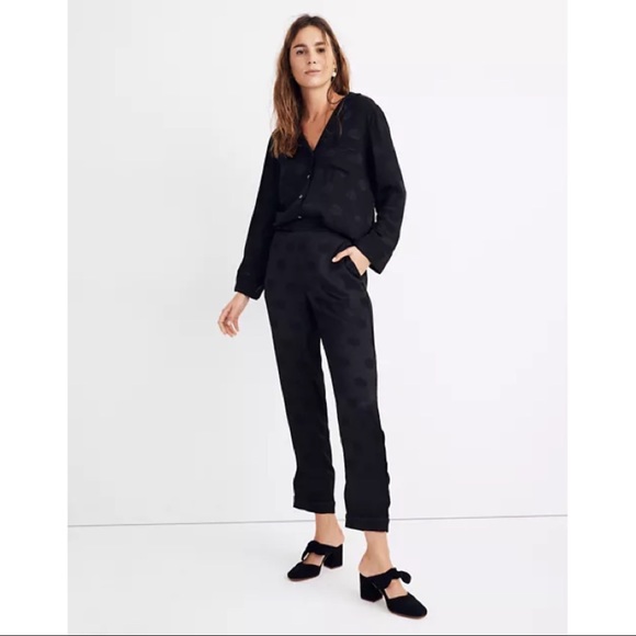 Madewell Satin Jacquard Trousers - Picture 1 of 5